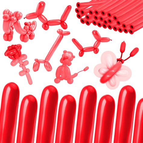 Amazon.com: 260 Balloons, 50pcs Long Balloons, Red 260 Balloons, Long ...