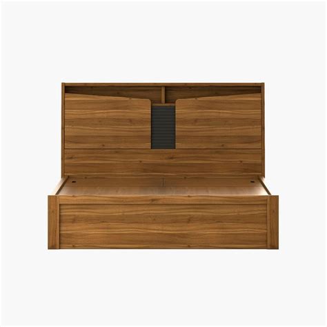 Buy Quadro Flex Queen Bed with Hydraulic Storage - Brown from Home ...