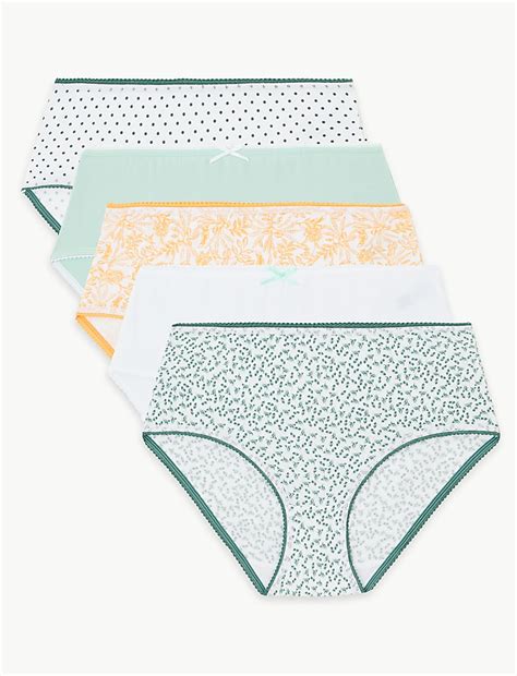 Buy 5 Pack Cotton Rich Midi Knickers at Marks & Spencer
