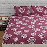 Huesland by Ahmedabad Cotton 144 TC Cotton Bedsheet for Double Bed with ...