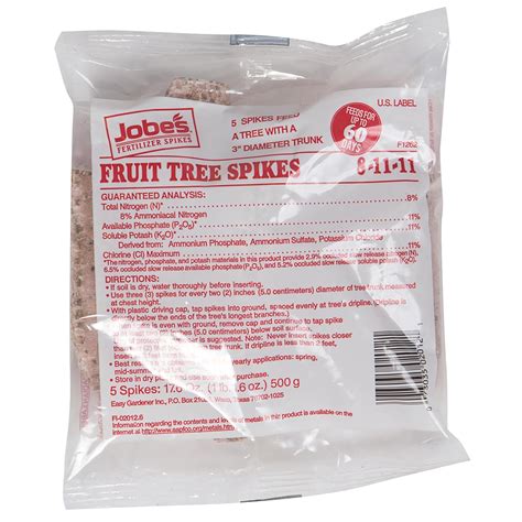 Jobe's Fruit & Citrus Fertilizer Spikes 8-11-11 Time Release Fertilizer ...