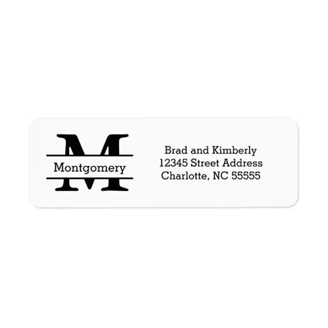 Monogram - Return Address Labels | Zazzle