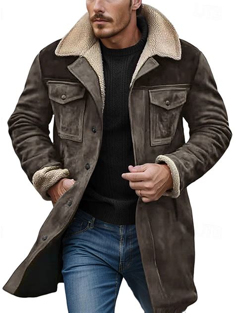 Men's Winter Jacket Fleece Jacket Casual Jacket Vacation Daily Thermal ...