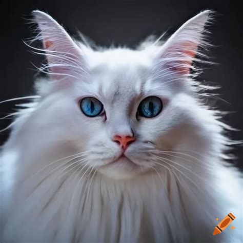 Turkish angora cat with heterochromia eyes on Craiyon