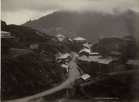 Station at Ghoom, Darjeeling - 1869 - Old Indian Photos