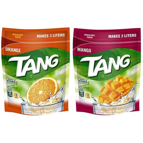 Tang Orange & Mango Combo Drink Resealable Pouch 375g Each (Combo Pack ...