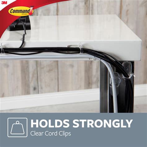 Command™ Clear Round Cord Clips And Strips - Bunnings New Zealand