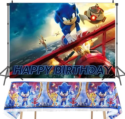Buy sonci backdrop, Sonic Birthday Party Supplies, Sonic Photo Backdrop ...