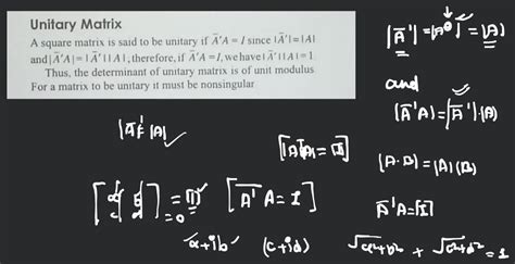 Image result for Unitary Matrix Definition