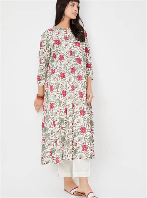 Buy Women Floral Print A-line Kurta Set Online at just Rs. 1299.0 ...