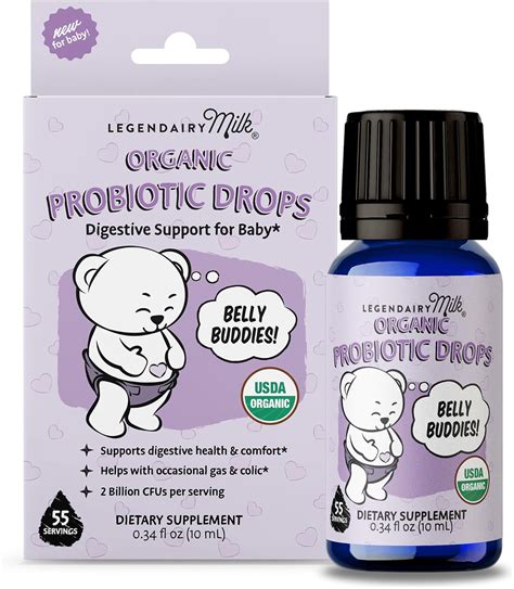 Amazon.com: Legendairy Milk Baby Probiotic Drops Organic - Gas and ...