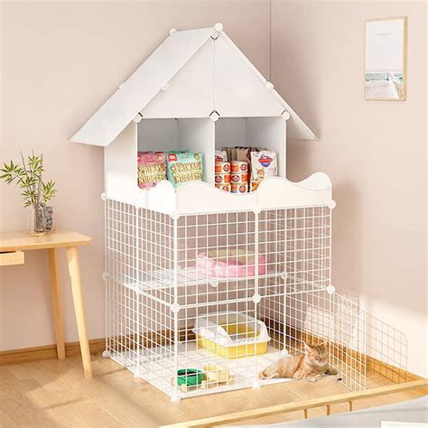 Duvindd 3 Story Cat Cage Indoor Cat Kennels Crate Metal | Desertcart INDIA