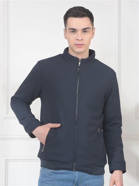 COBB NAVY SELF-DESIGN MOCK COLLAR JACKET – Cobbitalyofficial
