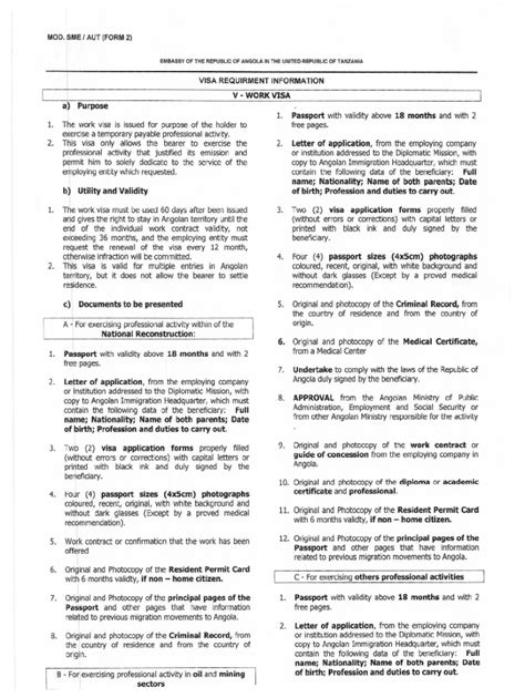 Fillable Online MOD. ISME I AUT (FORM 2) - Angola Embassy Fax Email ...