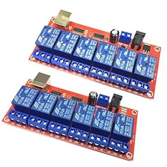 ZOOMELLA 6 Channel USB Relay Module Board Optocoupler Computer Control ...
