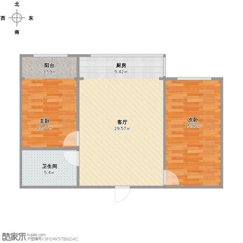 世华泊郡 - 现代风格两室一厅装修效果图 - 李雁红设计效果图 - 躺平设计家