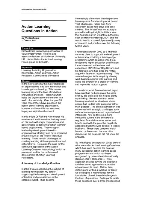 Image result for Action Learning Process