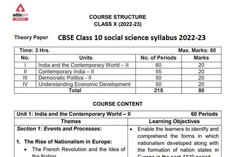 Image result for Class 10 SST Syllabus