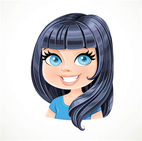 Cartoon brown hair girl blue eyes Images - Free Download on Freepik