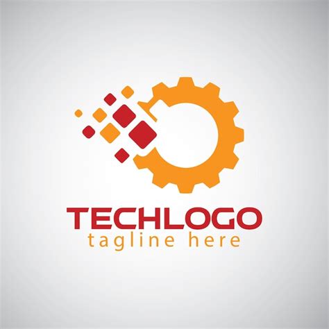Tech logo vector file | Premium Vector