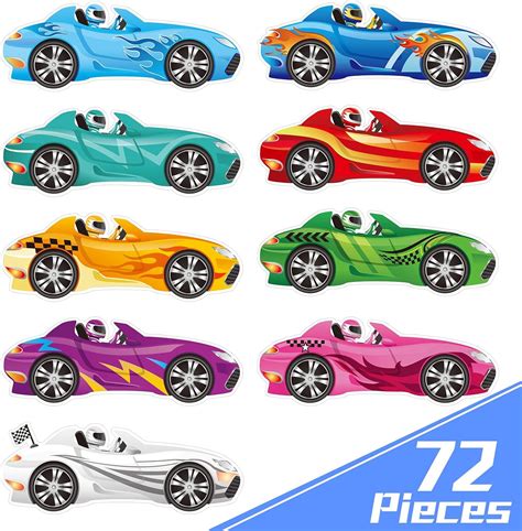 Faccito 72 Pcs Car Cutouts Race Car Bulletin Board India | Ubuy