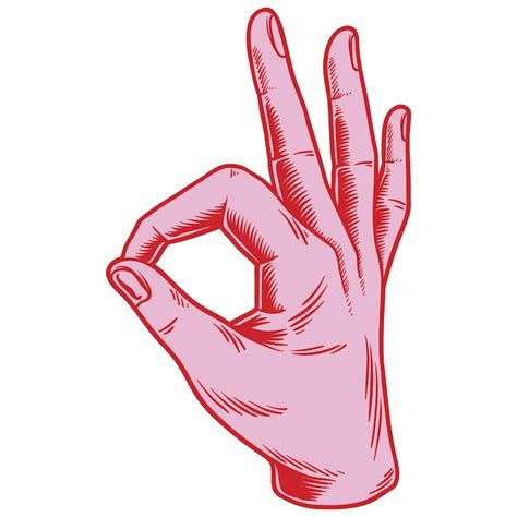 Hand illustration with ok hand Images - Free Download on Freepik