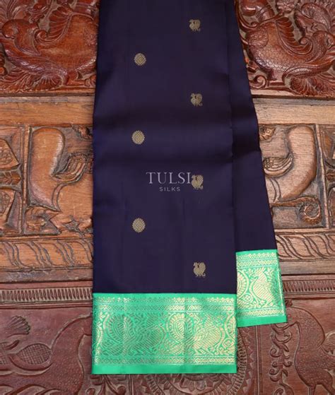 Buy Blue Kanjivaram Silk Saree T628654