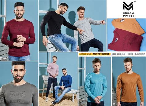 Metro Series Urban Myth Knit Mens Tshirts – Kavya Style Plus