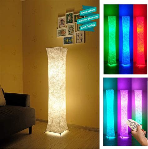 Soft Light Floor Lamp, 52" Contemporary Morden Slim RGB Color Changing ...