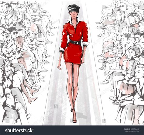 Image result for Runway Model Drawing