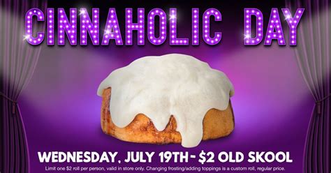 Cinnaholic Day - $2 Old Skool Rolls , Cinnaholic (Ann Arbor), 19 July ...