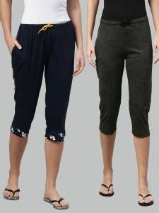 Kryptic Women Reversible Dark Blue, Green Capri - Buy Kryptic Women ...