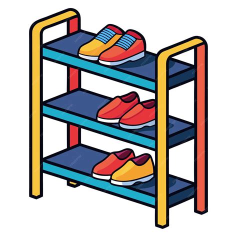 Shoe rack clipart vector art and illustration | Premium AI-generated vector