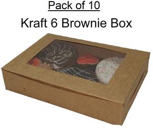 noble foods Cake Box Craft Paper 6 Brownie Box, Brownie Cake Box ...