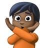 🙅🏿 Person gesturing NO: dark skin tone emoji copy paste png download
