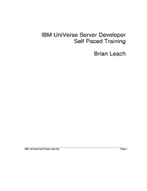 Fillable Online brianleach co brian leach ibm universe pdf self paced ...