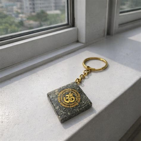 Buy Om Symbol Keychain With Gold Sanskrit Mantra | Spiritual Protection ...