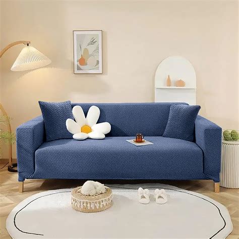 Elastic Stretchable Jacquard Sofa Cover 2 Seater-Blue – CORTINA