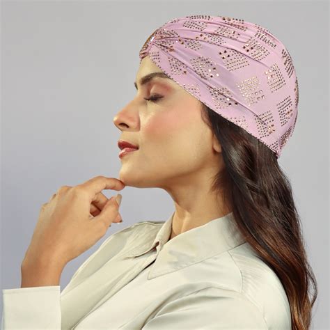 Buy Lilac Turban - Golden Crystals | – Hair Drama Company