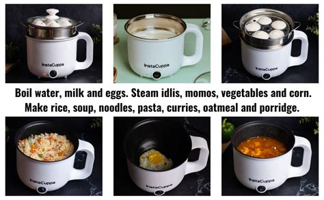 Buy InstaCuppa 3-in-1 1.2Liter Multi Cook Kettle with Steamer, Non ...