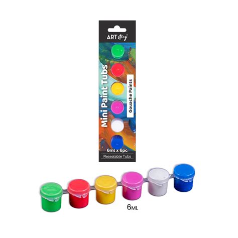 Mini Paint Tubs Gouache Paint Bright 6ml x 6 shades – Itsy Bitsy