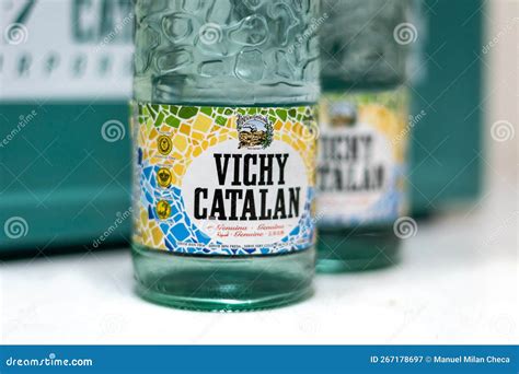Barcelona, Spain - March 9, 2022. Bottles and Box of Vichy Catalan, a ...