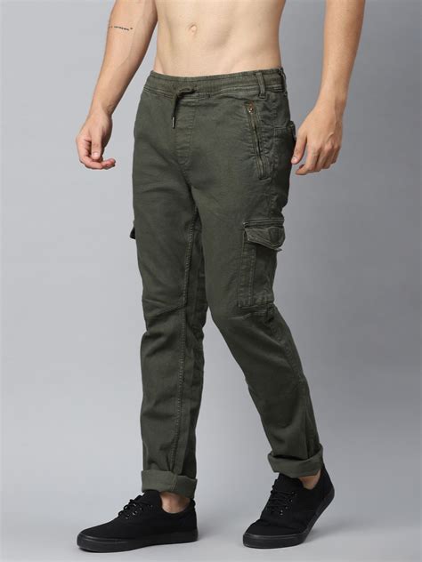 Harvard Men Olive Green Slim Fit Mid-Rise Clean Look Stretchable Jeans ...