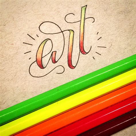art - Typografie mit Farbverlauf | Kreativer schriftzug, Typografie und ...