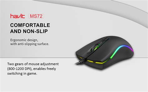 Amazon.in: Buy havit MS72 Wired USB Gaming Mouse 1200 DPI with RGB ...