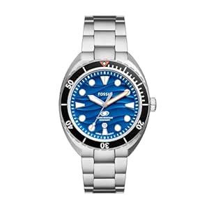 Buy Fossil Stainless Steel Analog Blue Dial Men's Watch-Fs6064, Band ...