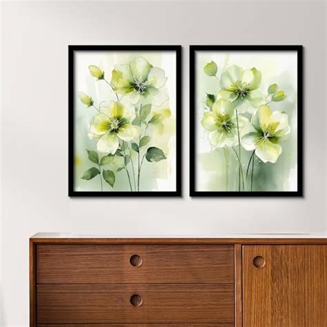 ARTELLY Aesthetic Framed Wall Art Floral / Flower Paintings For Living ...