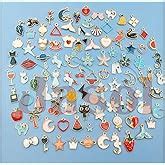 Street27® 54pcs Mixed Assorted Gold Plated Enamel Pendants Animal Moon ...