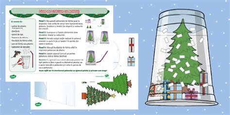 Glob de Crăciun cu brăduț – Activitate practică