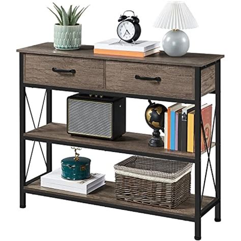 Yaheetech Industrial Console Table with Drawers, 3 Tiers, India | Ubuy